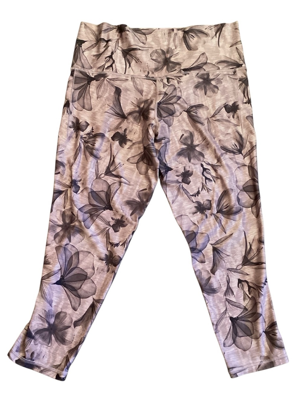 Athleta Salutation Stash Pocket II 7/8 Floral Print Leggings 1X Yoga